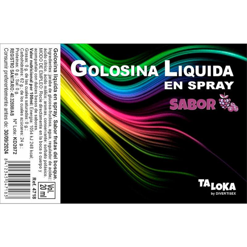 taloka spray liquido per caramelle ai bacche