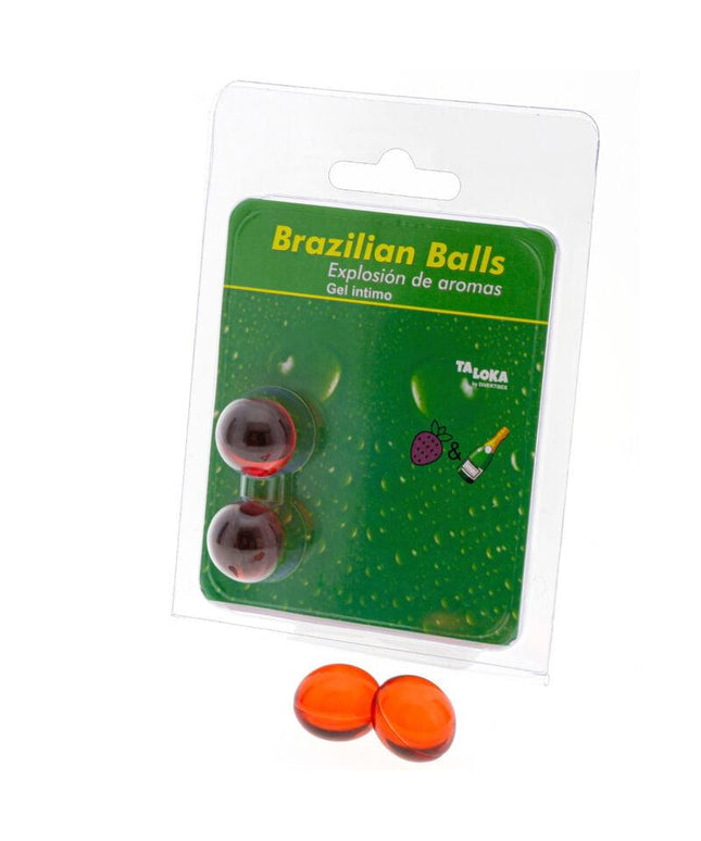 taloka 2 sfere brasiliane gel intimo fragole e champagne
