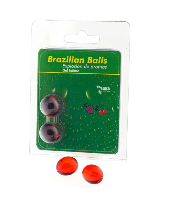 taloka 2 palline brasiliane gel intimo fragola e ciliegia