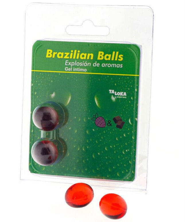 taloka 2 sfere brasiliane gel intimo fragola e cioccolato
