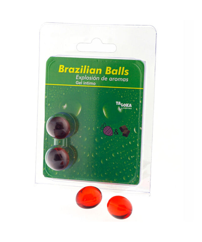 TALOKA - 2 SFERE BRASILIANE GEL INTIMO FRAGOLA E CIOCCOLATO