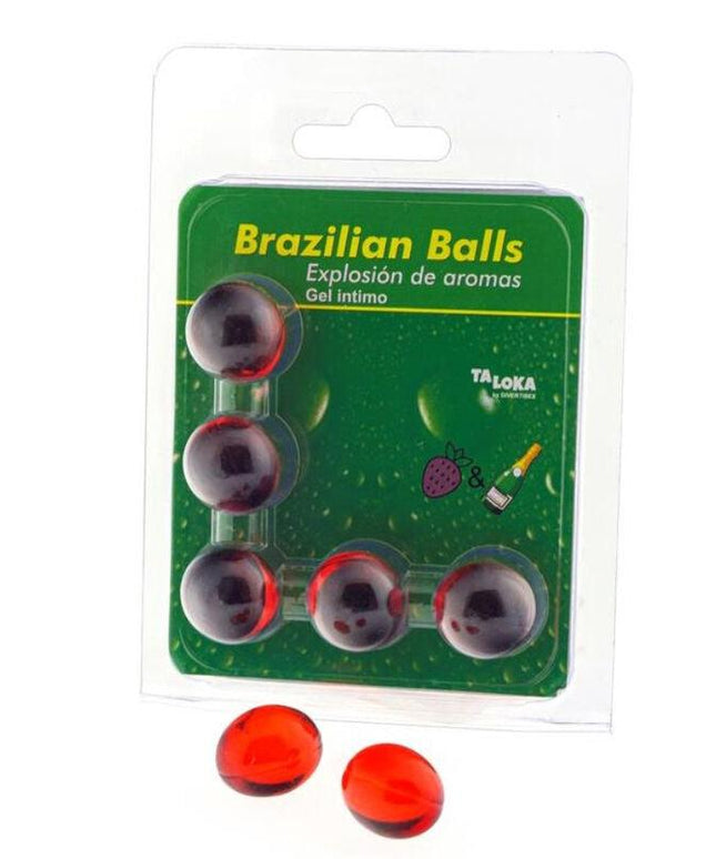 taloka 5 sfere brasiliane gel intimo fragole e champagne