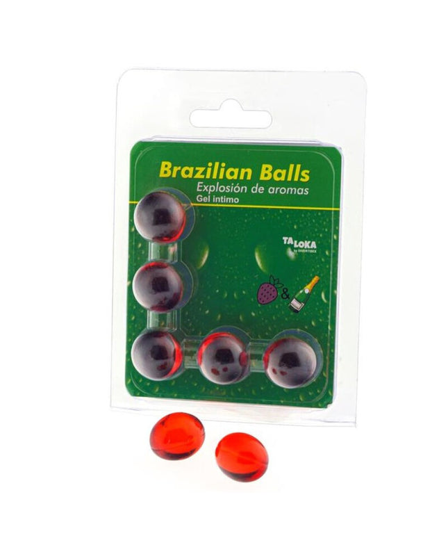 TALOKA - 5 SFERE BRASILIANE GEL INTIMO FRAGOLE E CHAMPAGNE