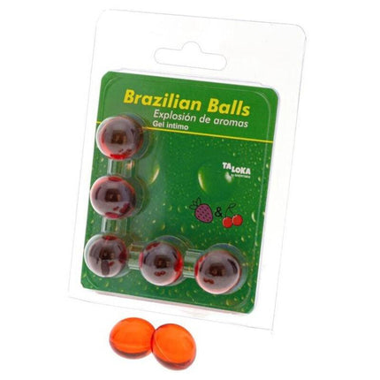 taloka 5 sfere brasiliane gel intimo fragola e ciliegia