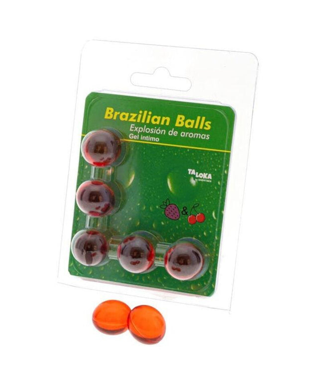 taloka 5 sfere brasiliane gel intimo fragola e ciliegia