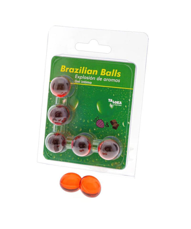 TALOKA - 5 SFERE BRASILIANE GEL INTIMO FRAGOLA E CIOCCOLATO