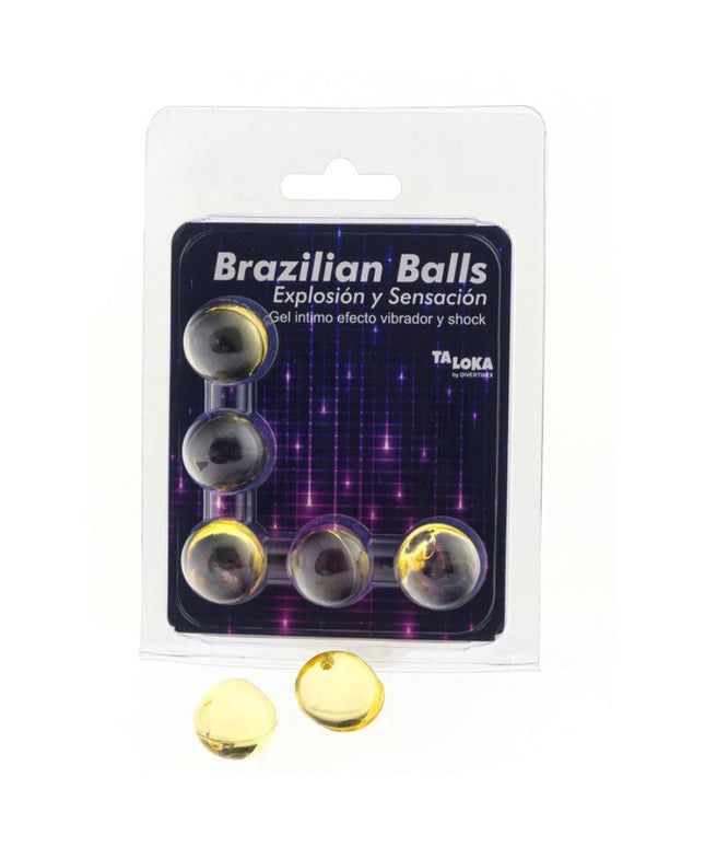 taloka 5 sfere brasiliane gel emozionante vibrante ed effetto shock