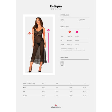 obsessive estiqua chemise xs s