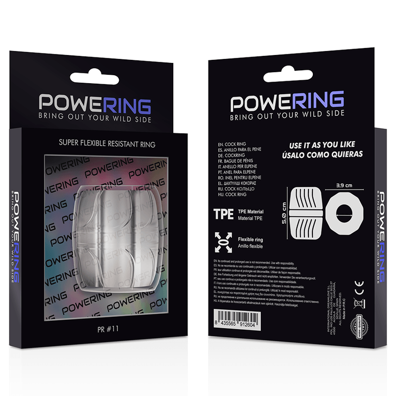 powering anello per pene super flessibile e resistente 5 cm pr11 trasparente