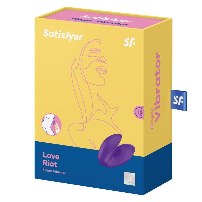 satisfyer vibratore da dita love riot viola