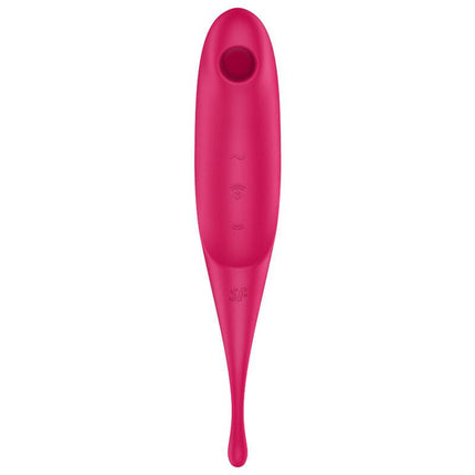 satisfyer stimolatore e vibratore twirling pro air pulse rosso