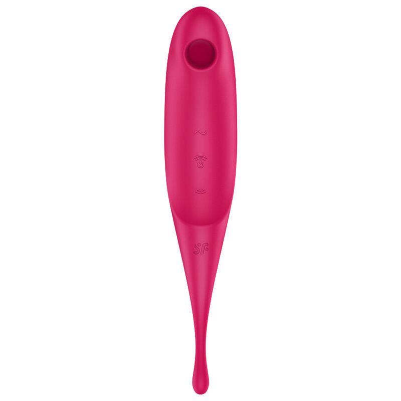 satisfyer stimolatore e vibratore twirling pro air pulse rosso