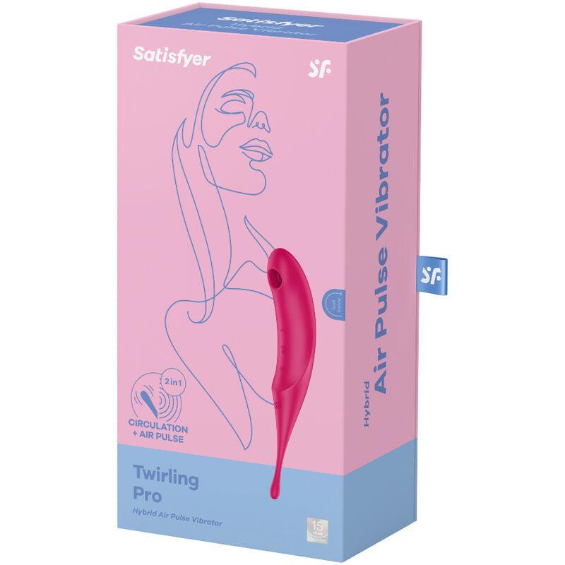 satisfyer stimolatore e vibratore twirling pro air pulse rosso