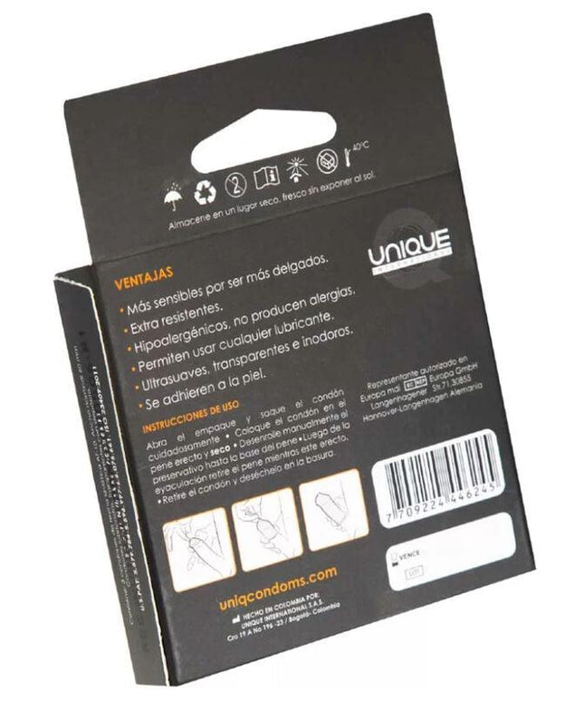 uniq preservativo senza lattice classic 3 unita