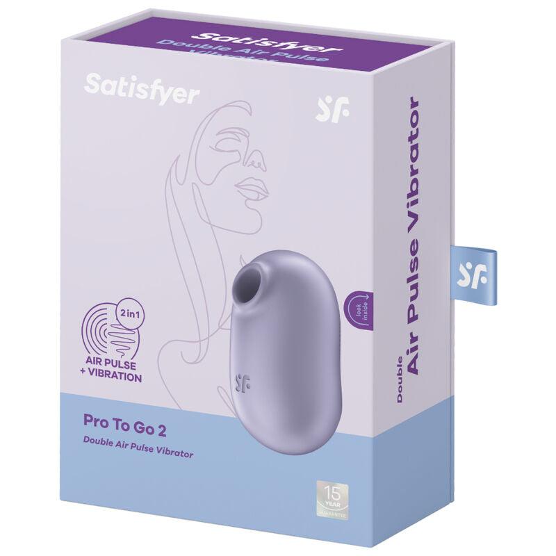 satisfyer pro to go 2 doppio stimolatore e vibratore viola