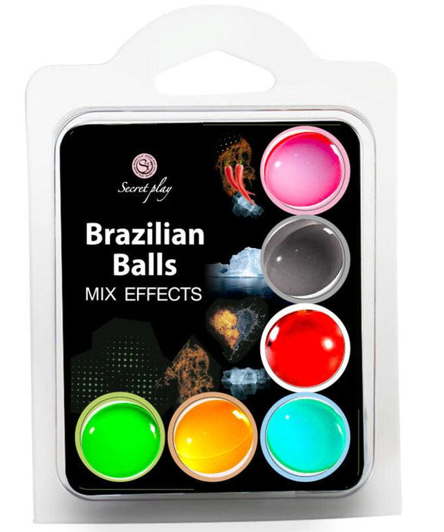 secret play set 6 palline brasiliana effetto mix