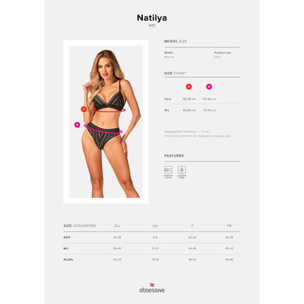 obsessive natilya set due pezzi xs s