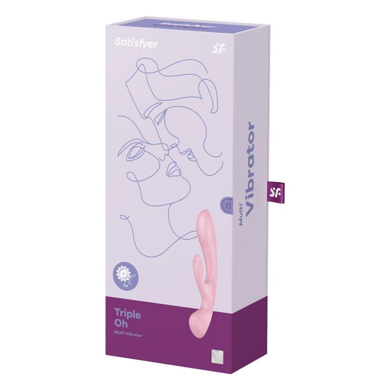 satisfyer triple oh vibrazione ibrida rosa