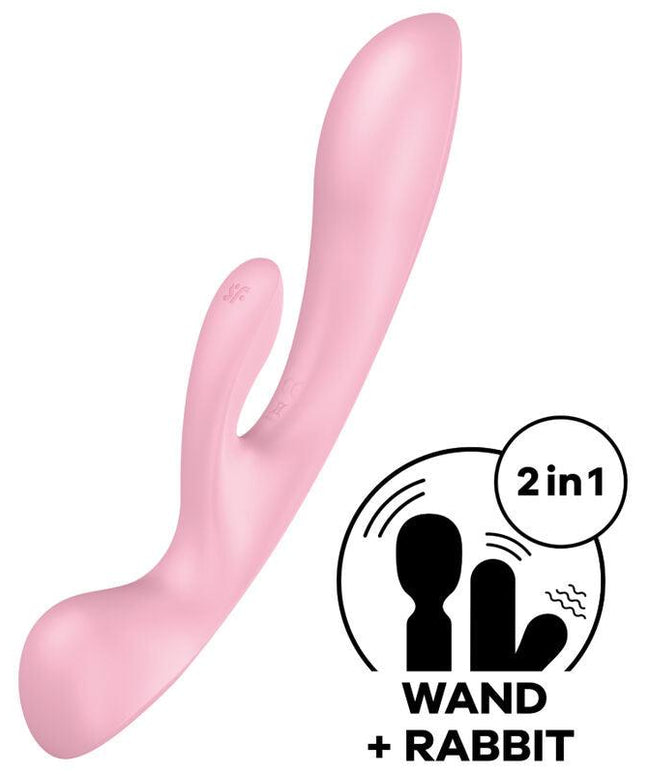 satisfyer triple oh vibrazione ibrida rosa