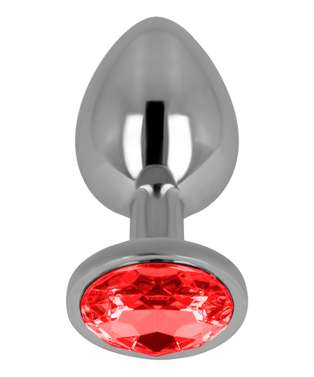 ohmama plug anale con cristallo rosso 7 cm