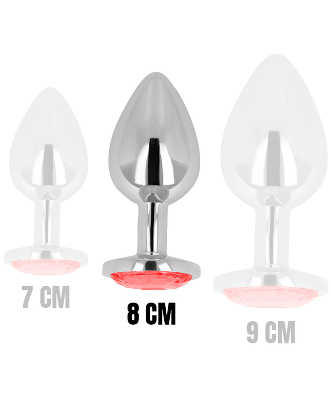 ohmama plug anale con cristallo rosso 8 cm