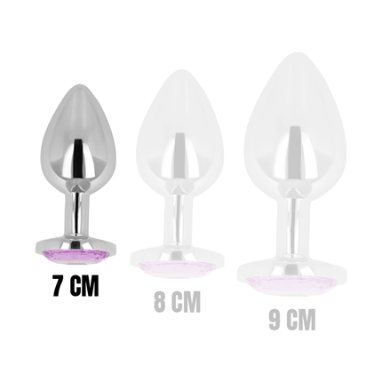 ohmama plug anale con cristallo viola 7 cm