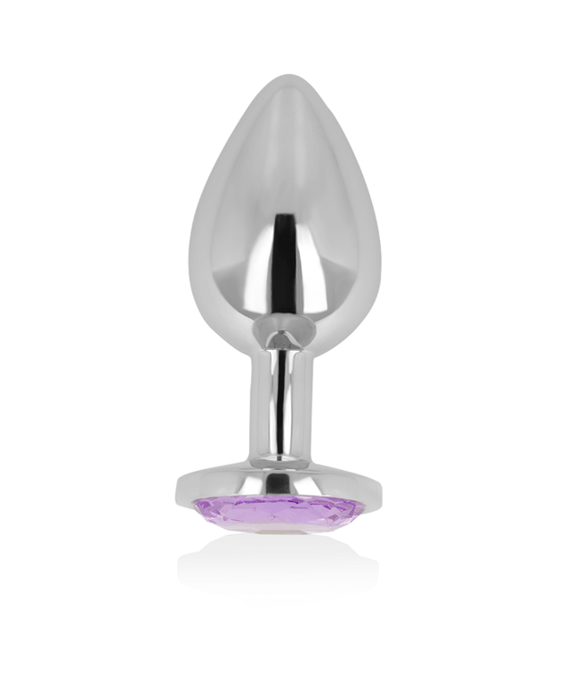 ohmama plug anale con cristallo viola 8 cm