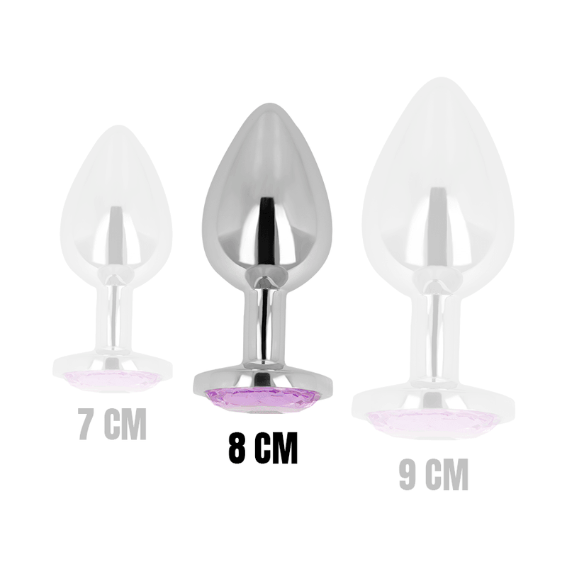 ohmama plug anale con cristallo viola 8 cm