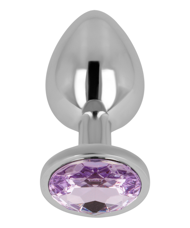 OHMAMA - PLUG ANALE CON CRISTALLO VIOLA 9 CM