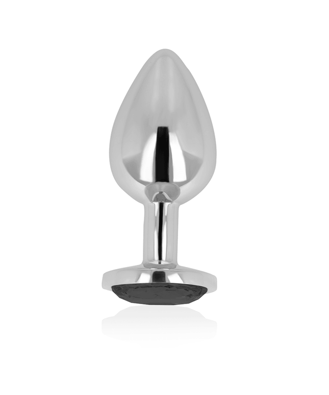 ohmama plug anale con cristallo nero 7 cm