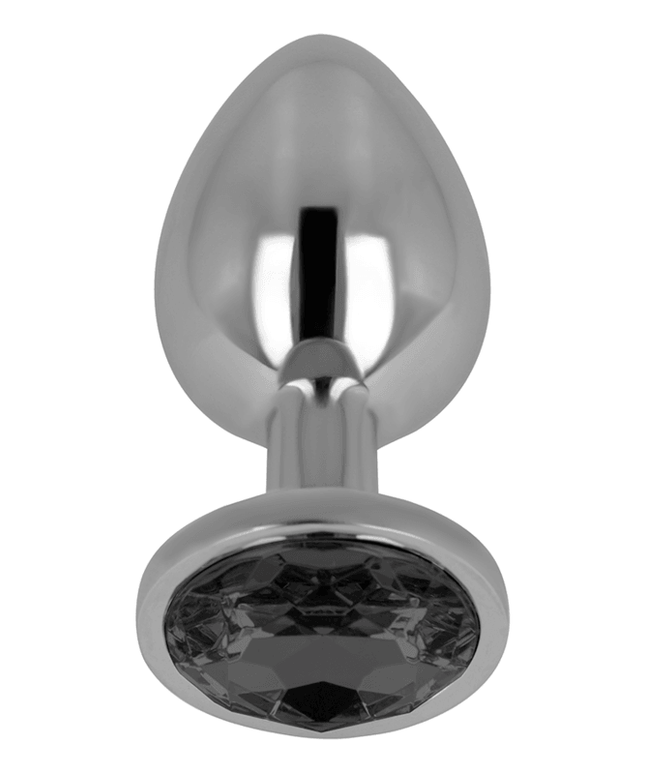 ohmama plug anale con cristallo nero 9 cm