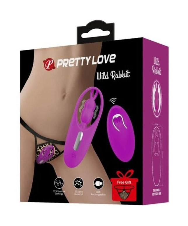 PRETTY LOVE - STIMOLATORE PER MUTANDINE CON TELECOMANDO WILD RABBIT LILLA