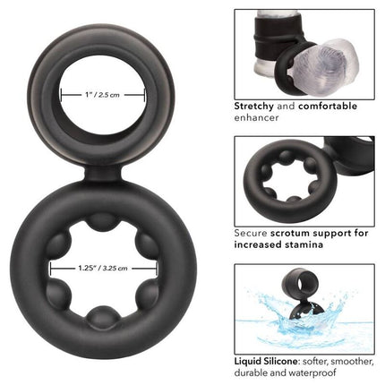 CALIFORNIA EXOTICS - ANELLO ALPHA DUAL MAGNUM NERO