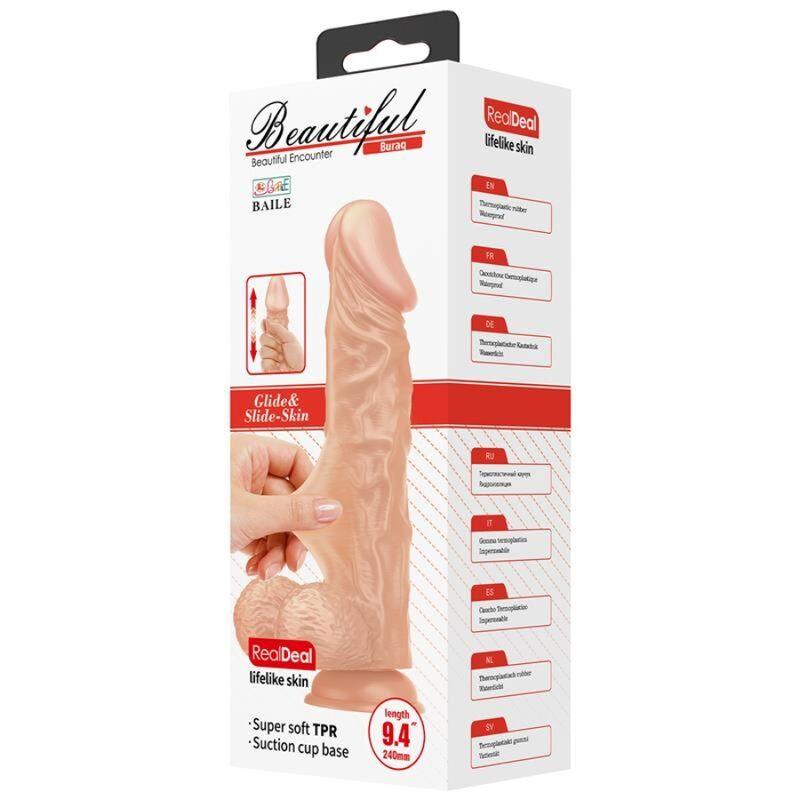 baile bellissimo incontro dildo realistico flessibile buraq 24 cm naturale