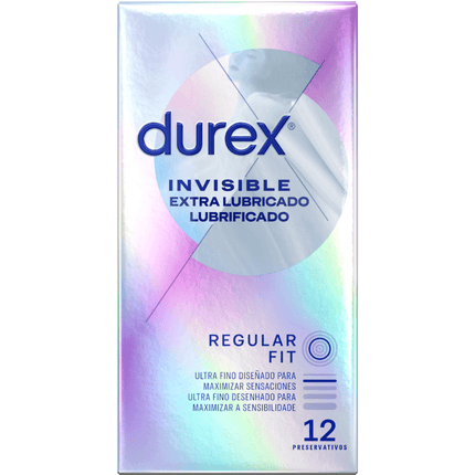 DUREX - INVISIBILE EXTRA LUBRIFICATO 12 UNITÀ - Only Vibes