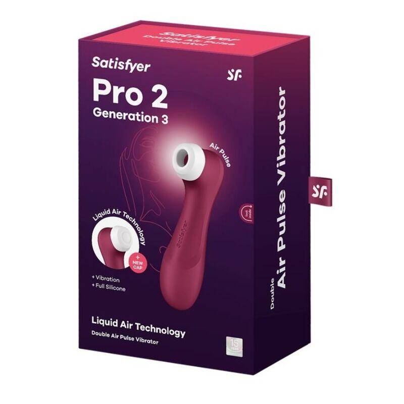 satisfyer tecnologia pro 2 generazione 3 aria liquida rosso vino