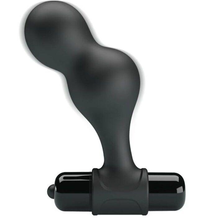 mr play plug anale vibratore in silicone nero