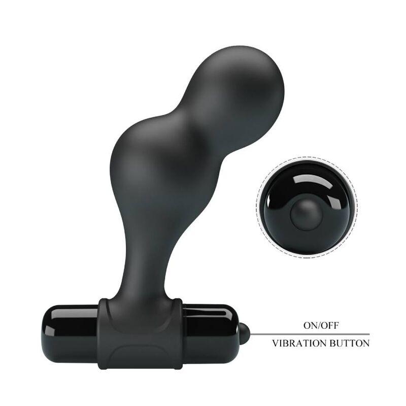 mr play plug anale vibratore in silicone nero