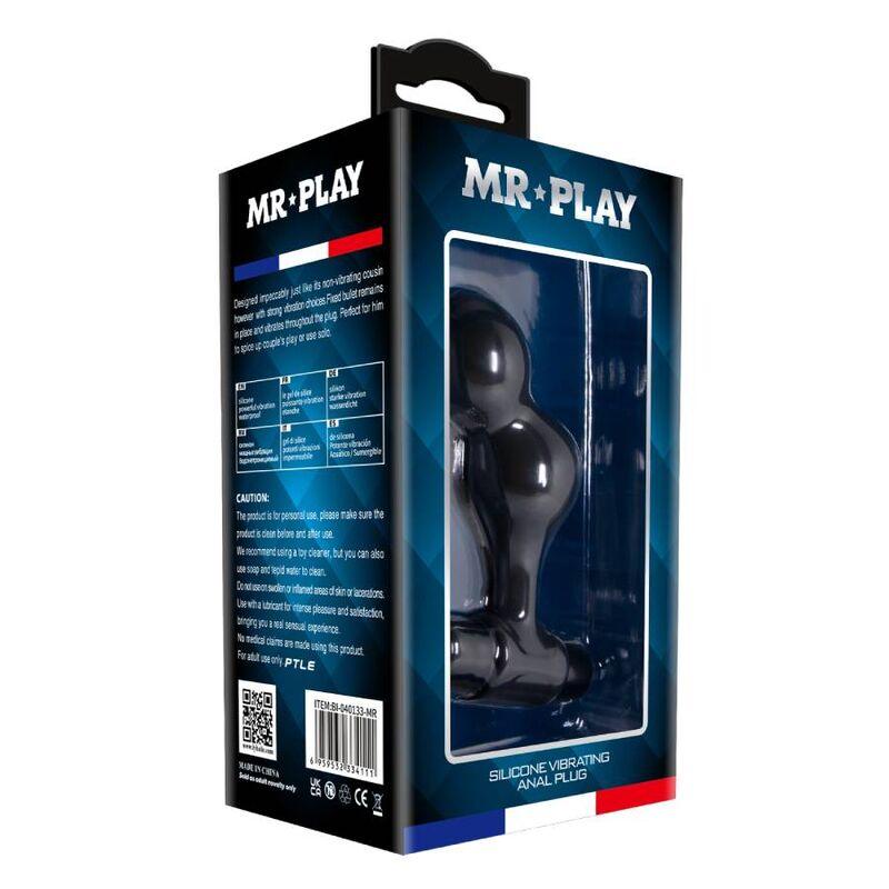 mr play plug anale vibratore in silicone nero