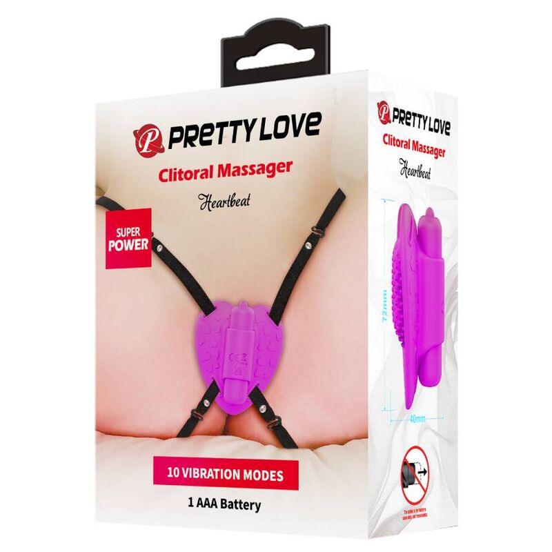 pretty love massaggiatore per clitoride heartbeat 10 modalit di vibrazione viola