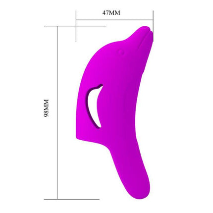 pretty love potente stimolatore delle dita delphini viola