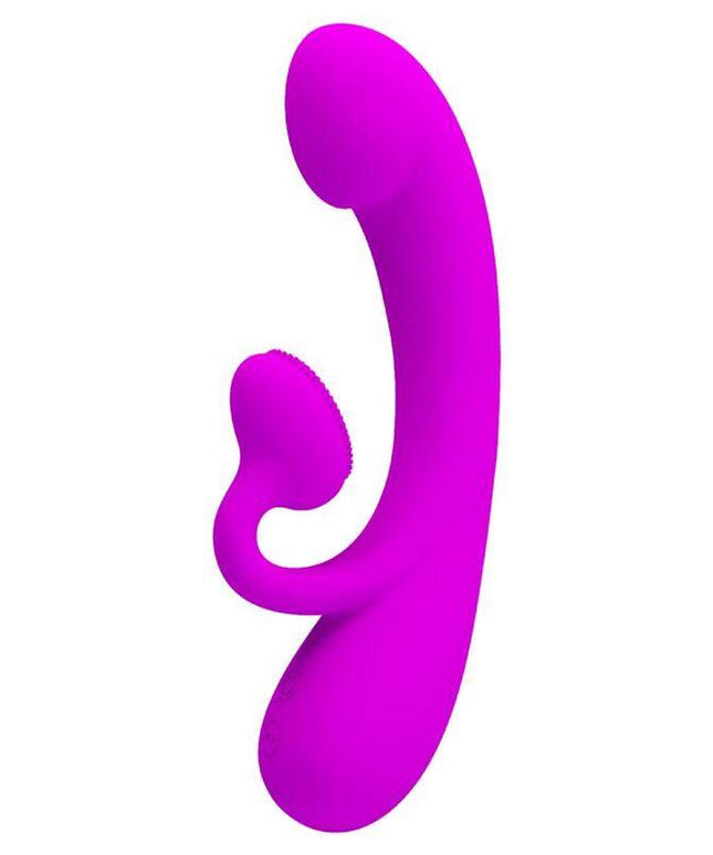pretty love vibratore sincero e ventosa clitoride in silicone viola