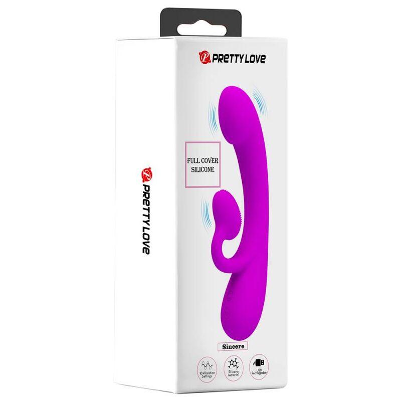 pretty love vibratore sincero e ventosa clitoride in silicone viola