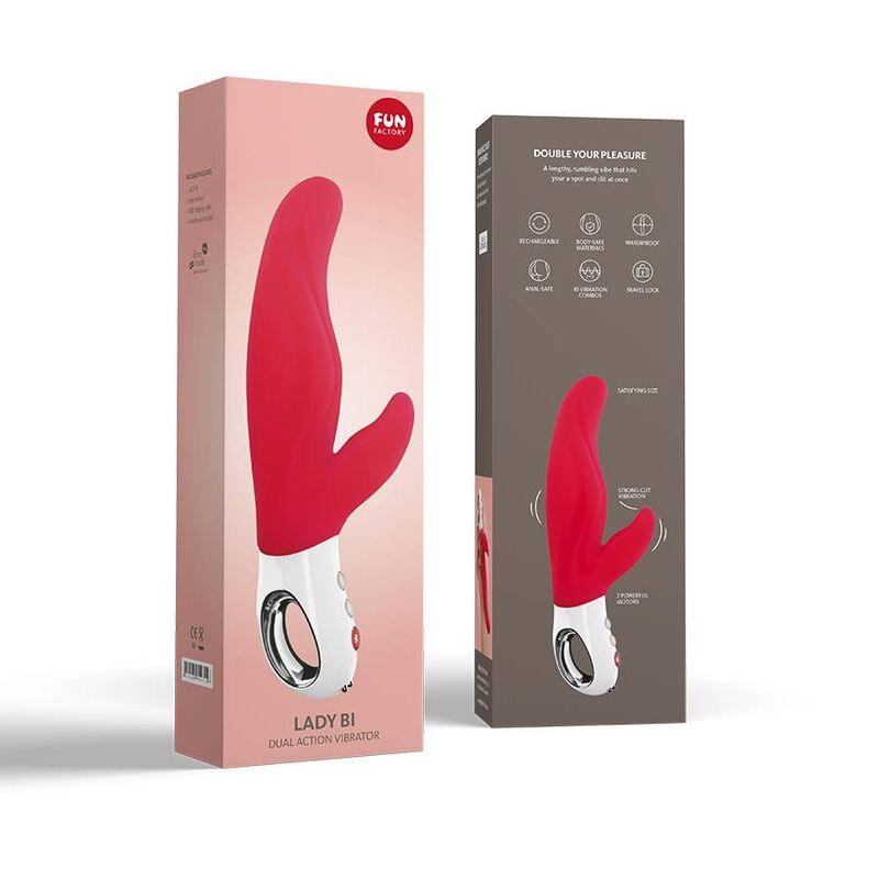 fun factory vibratore doppio lady bi india rosso