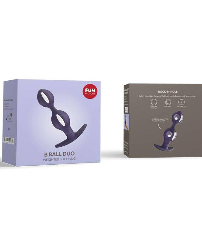 fun factory b balls duo bianco viola scuro