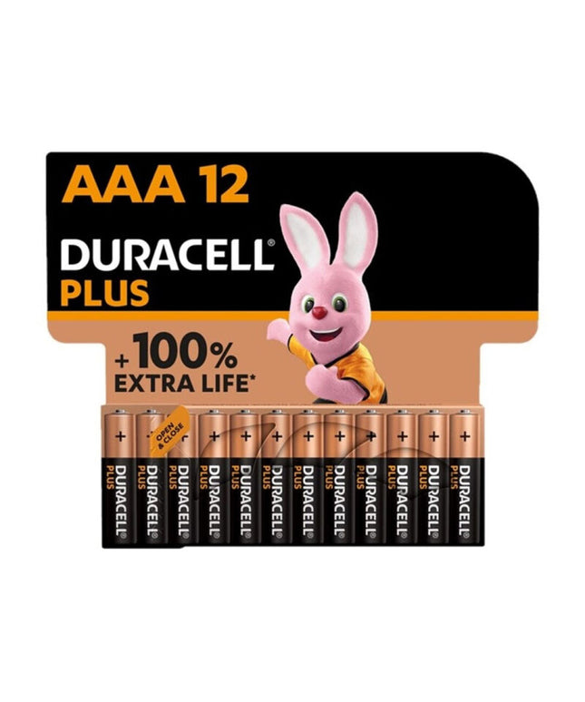 DURACELL - BATTERIA ALCALINA PLUS POWER 100 AAA LR03 12 UNIT