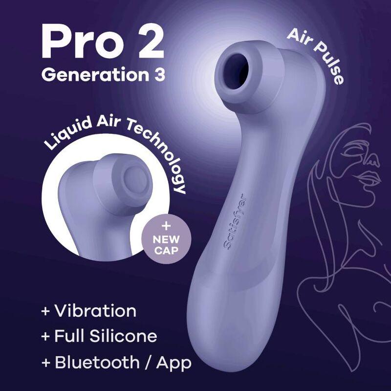 satisfyer pro 2 generacion 3 wine rosso bluetooth e app