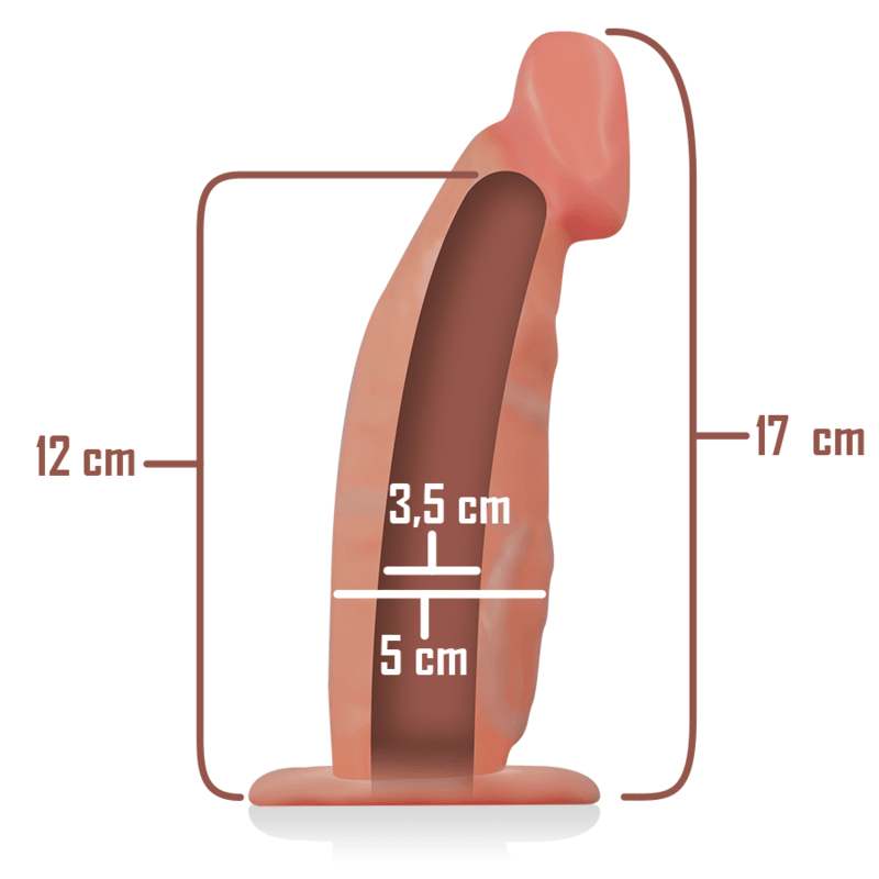 intense imbracatura cava con dildo 18 x 3 5 cm