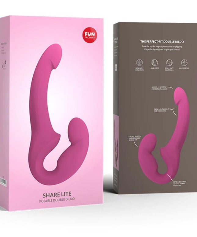 FUN FACTORY - CONDIVIDI LITE DOPPIO DILDO BLACKBERRY