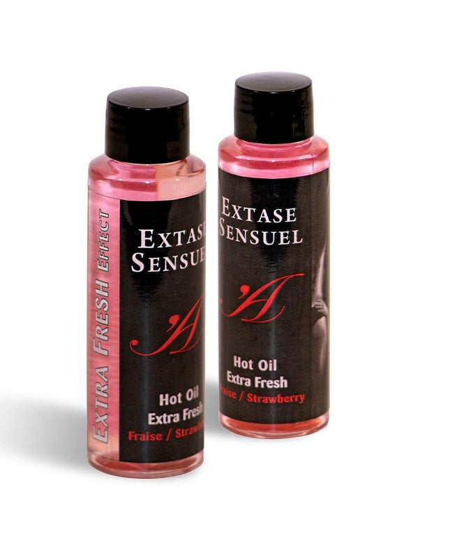 EXTASE SENSUAL - OLIO DA MASSAGGIO CON EFFETTO FRAGOLA EXTRA FRESCO 100 ML - Only Vibes
